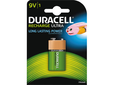 Batteri Duracell genopladelig 9V