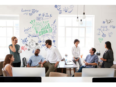 Whiteboard folie Wrap-up 101x150 cm hvid