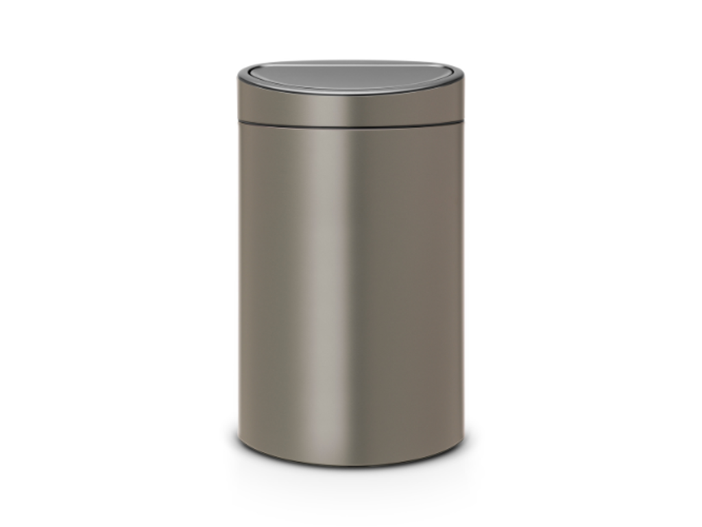 Brabantia affaldsspand med låg | Touch Bin | 10 + 23 liter | Platinum 