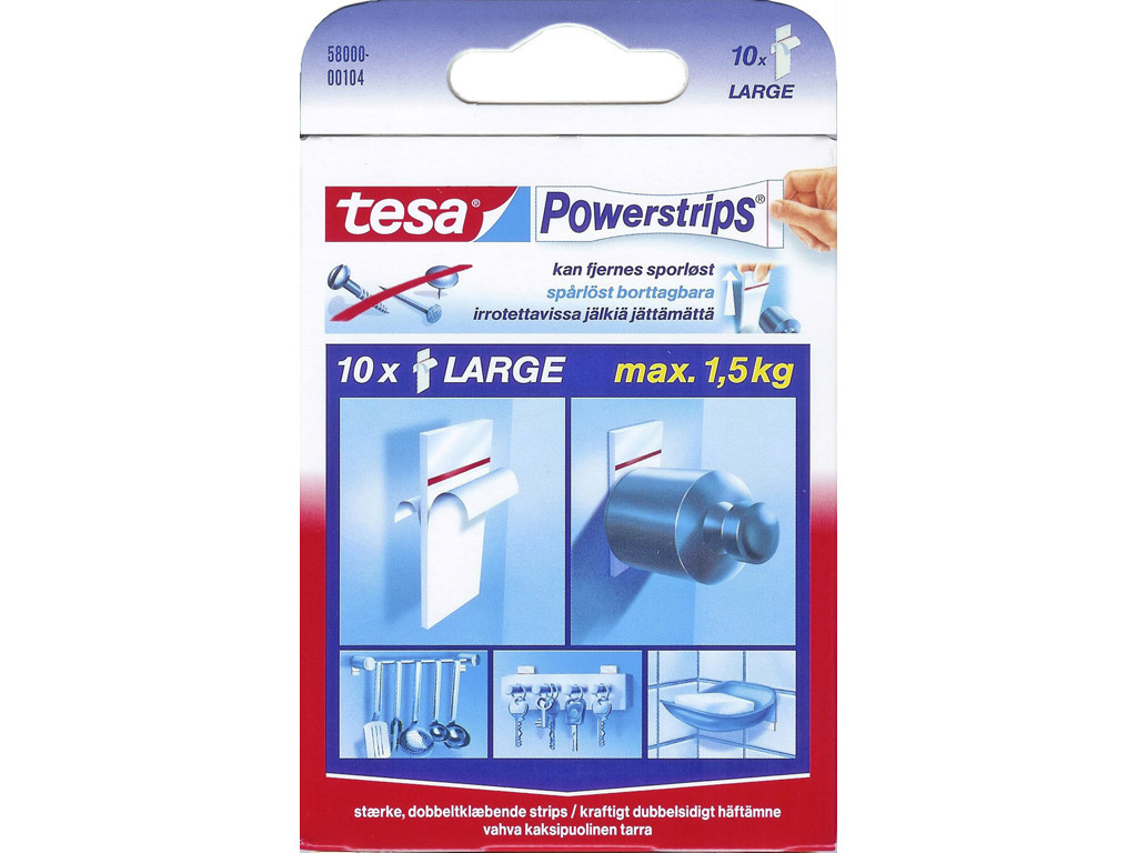 Powerstrips Tesa 58000 10 stk.