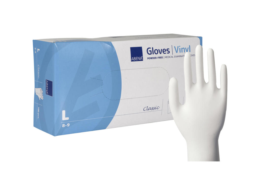 Vinylhandske pudderfri L klar 100 stk
