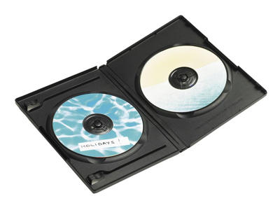 DVD PLASTÆSKE SORT TIL 2 STK