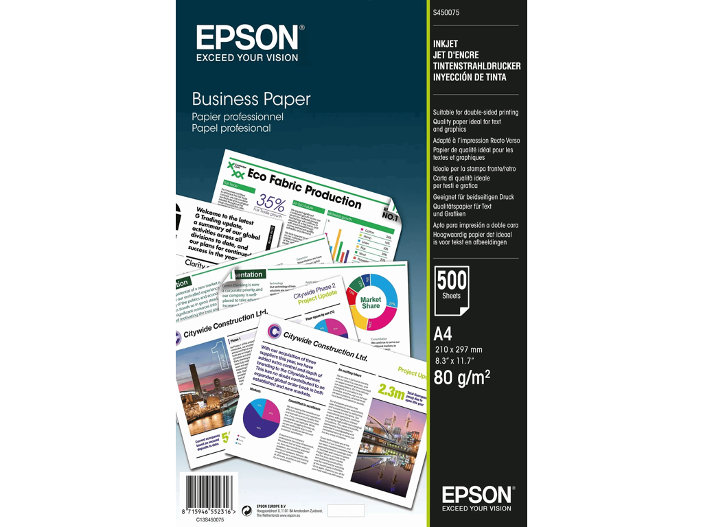 Kopipapir A4 Epson Business 80 gram 500 ark