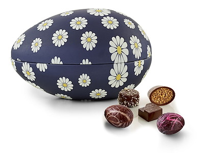 Royal Daisy metalæg | Luksus chokolade & luksusæg 350g.