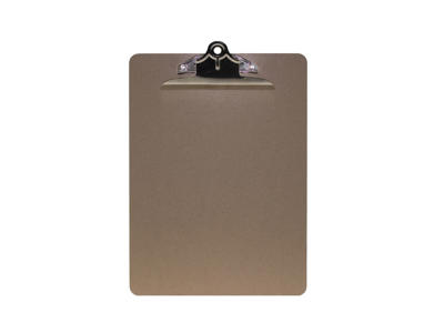 Clipboard A4 MDF med kraftig klemme brun