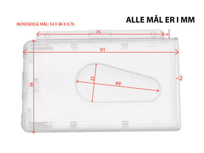 Kortholder klar plast
