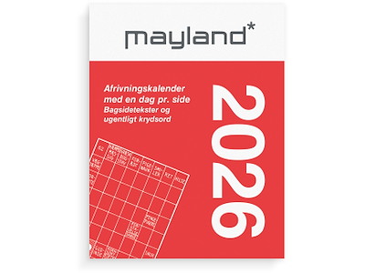 Broderikalender m/split og bagsidetekst 2026