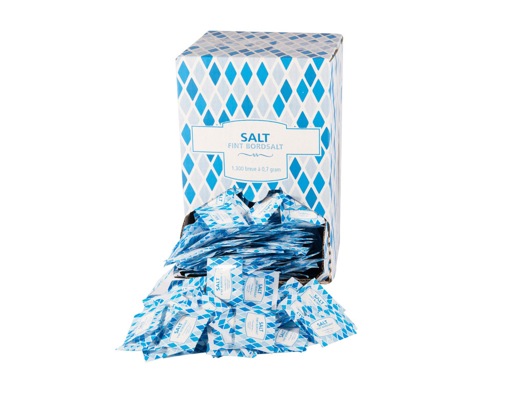 Salt i portionsbrev 0,7 g 1300 stk