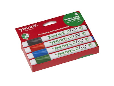 Marker Penol 0700 ass. farver 4 stk.