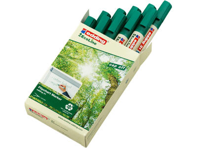 Marker Edding 31 Ecoline rund spids grøn flipover