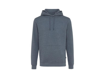 Iqoniq Torres hættetrøje i genanvendt ufarvet bomuld, heather navy