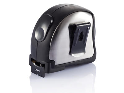 Målebånd i rustfrit stål - 5m/25mm, sølv