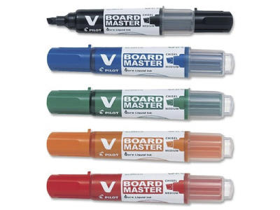 Whiteboardmarker Pilot Begreen skrå, 5 ass.