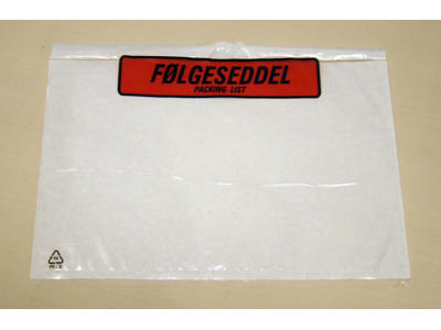 Følgeseddellomme C5 med tryk FØLGESEDDEL 1000 stk