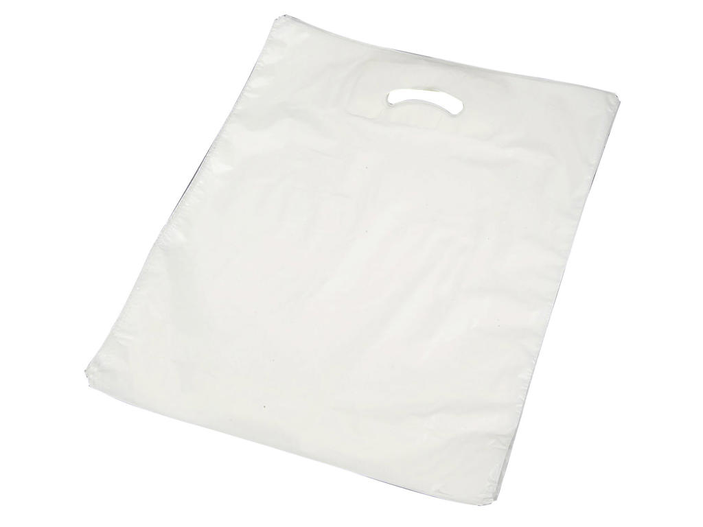 Bærepose 400x450/50 mm hvid 45 my 500 stk