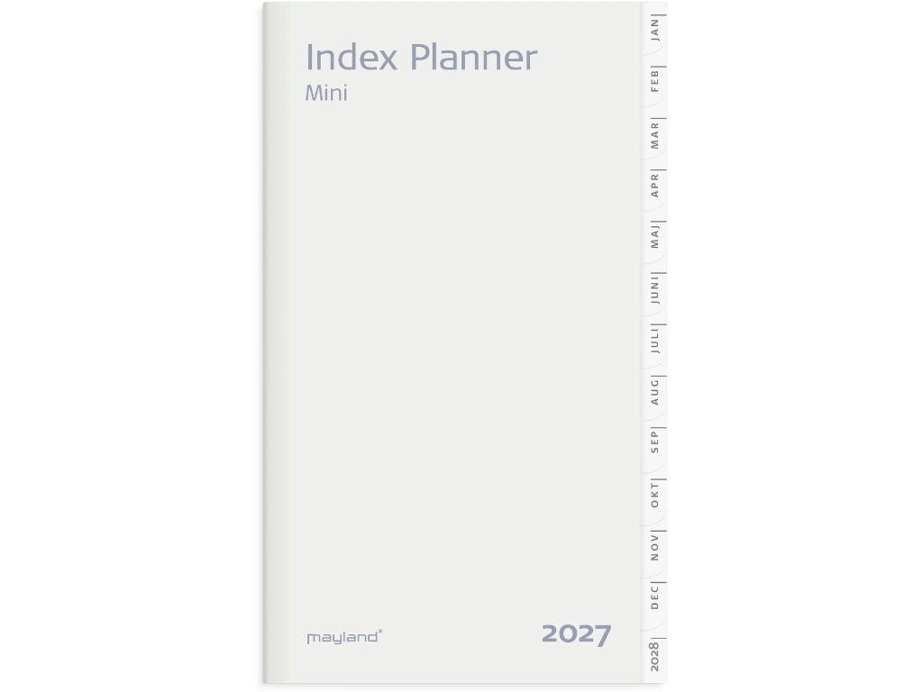 Index Planner mini månedskalender REFILL 2027