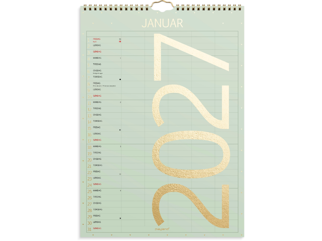 Familiekalender Color lille 2027