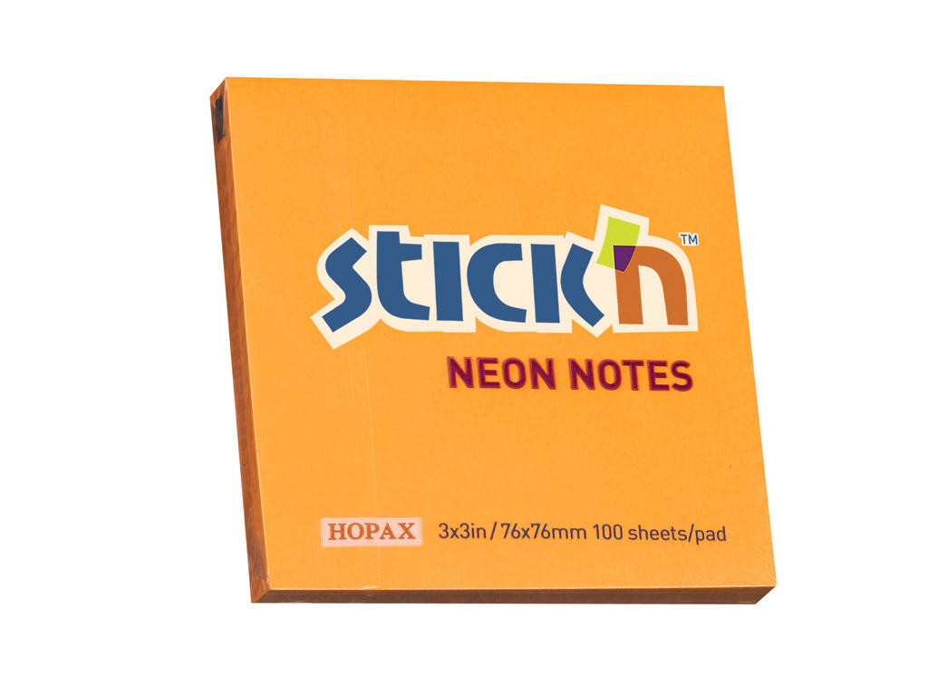 Notes 75x75mm Neon orange