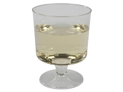 Plastglas hård PS på fod 15/17 cl 10 stk