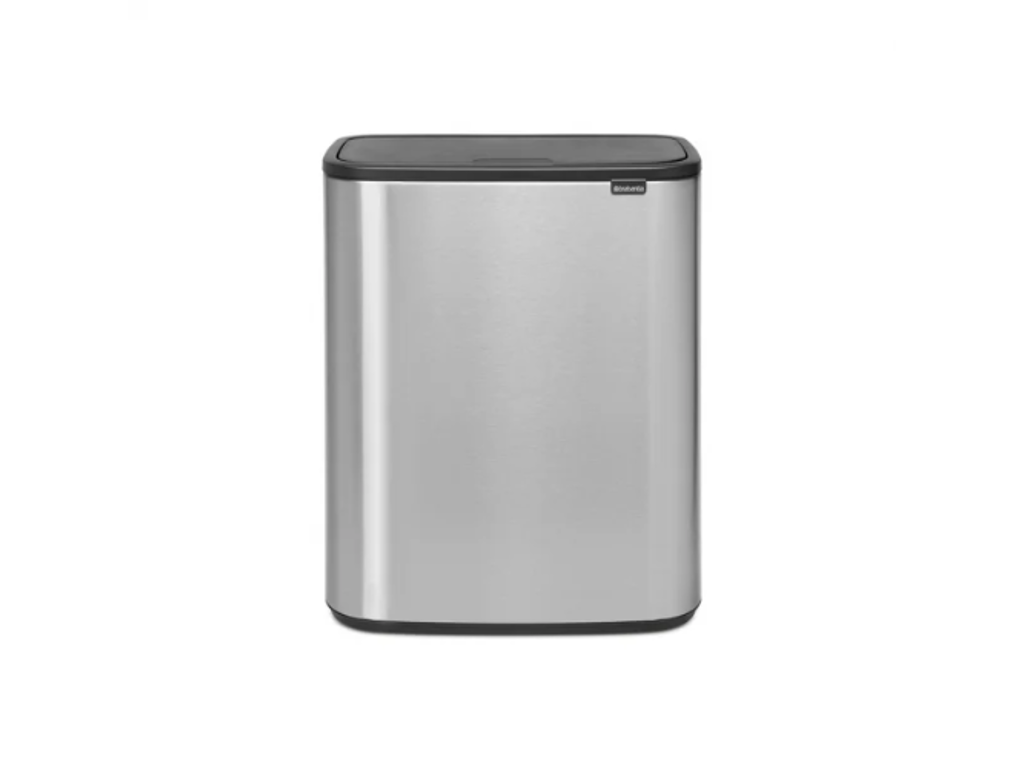 Brabantia affaldsspand med låg | Bo Touch | 2 x 30 liter | Mat stål