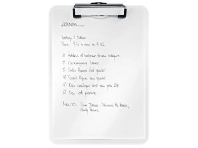 Clipboard A4 uden omslag WOW hård plast hvid