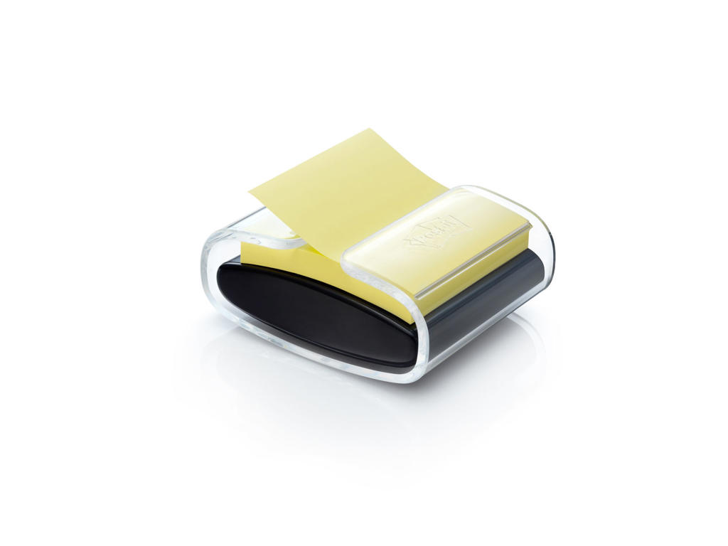 Post-it Z-notes dispenser PRO sort/klar incl. 1 Canary yellow R330 blok