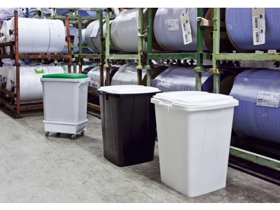 Affaldspand Durabin 90L. grå firkantet