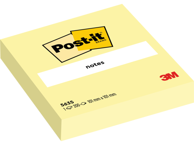 Post-it notes 101x101 mm gul