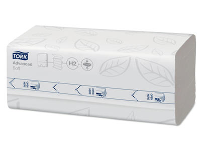Håndklædeark Tork H2 Compressed, 600454 Advanced 2-lags 6 x200 ark