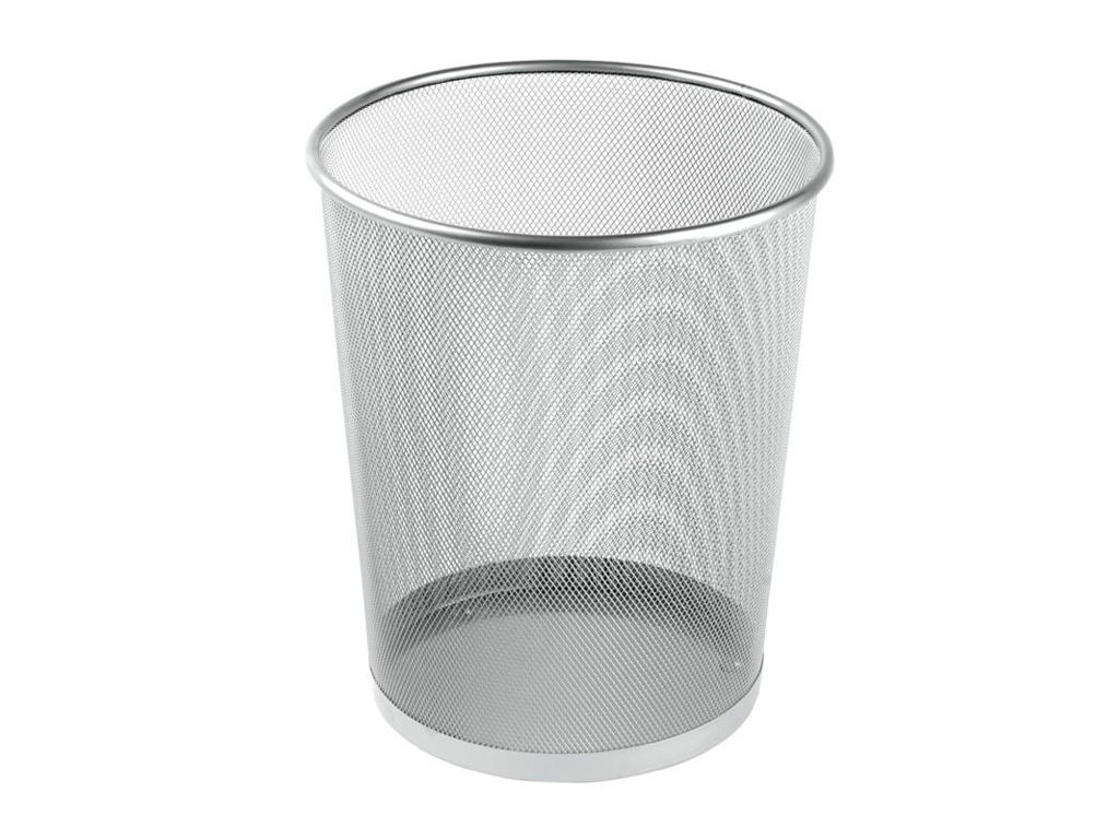 Papirkurv tråd metal 11 liter sølv