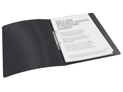 Ringordner A4 2 ring 16 mm sort Vivida