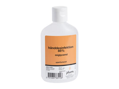 Hånddesinfektion Plum flydende 85% 10x120 ml.