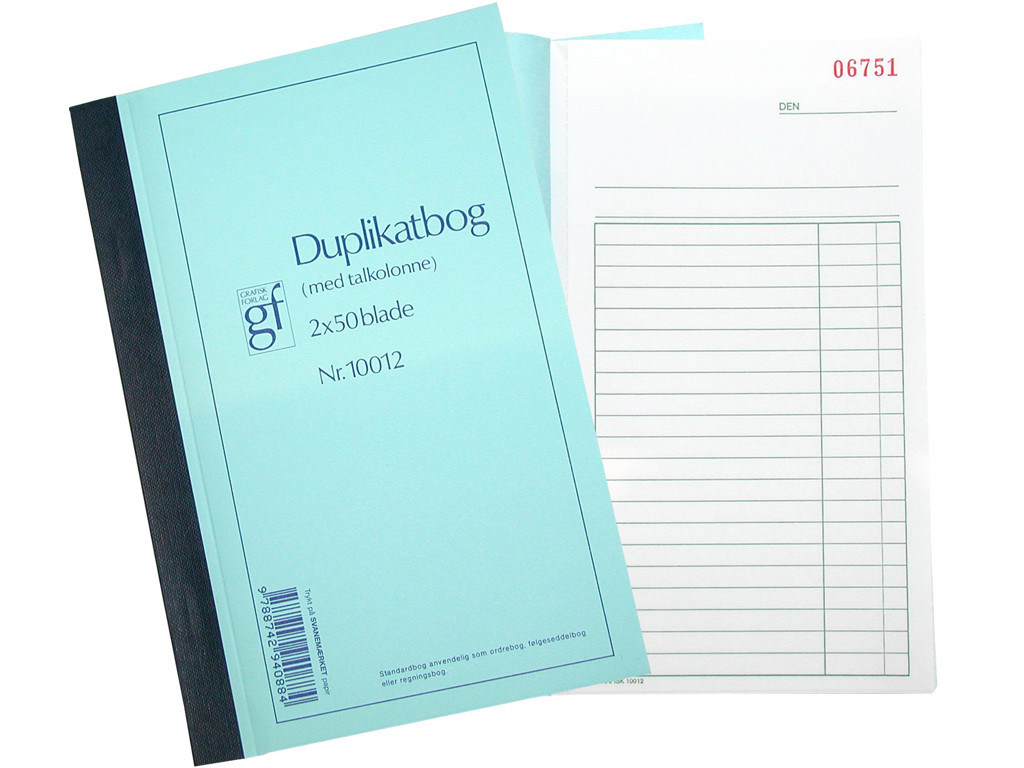Duplikatbog GF10012 108x200mm 2x50 blade