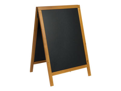 Gadeskilt Securit 85x55cm sort plast/fyrretræsramme 