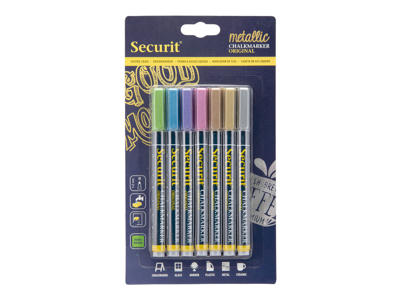 Chalkmarker Securit ass. 1-2mm 7 stk.