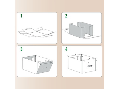 Opbevaringskasse Leitz Puro small sort 2 stk