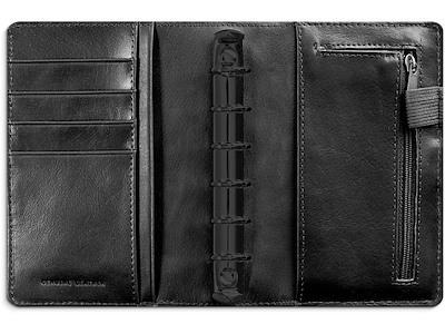 System Mini ugekalender tværformat sort skind 2026