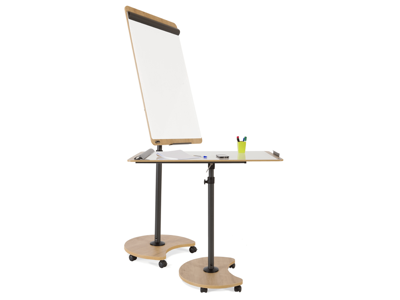 Flipover Rocada Mobil Natur whiteboard og bord i et