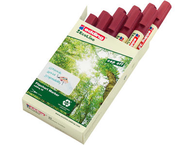 Marker Edding 32 Ecoline skrå spids rød flipover