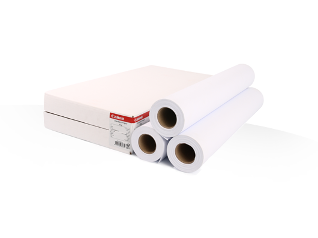 Plotterpapir 610 mm x 50 meter standard 80 gram 3 ruller