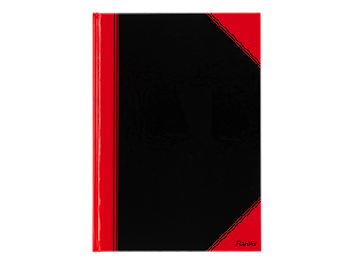 Kina notes A4 tern sort/rød Bantex