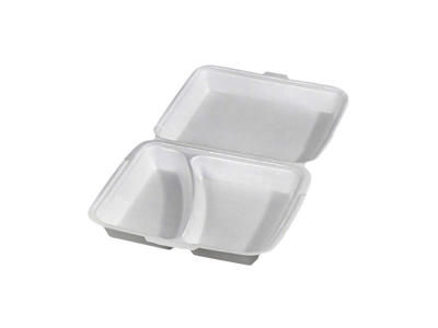 Take away skumbakke 2-rums hvid 300 stk.