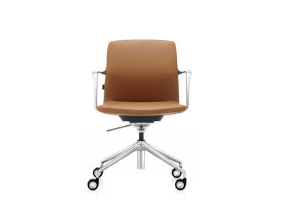 Mødestil Ventus Morgan lav, Cognac PU/chrome stel