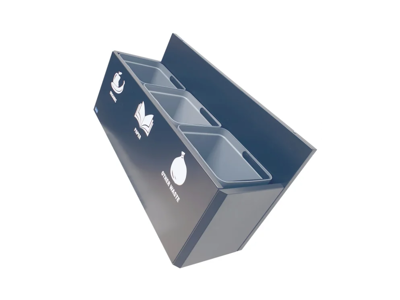 Affaldsbeholder Bica 3x15L væghængt antracit