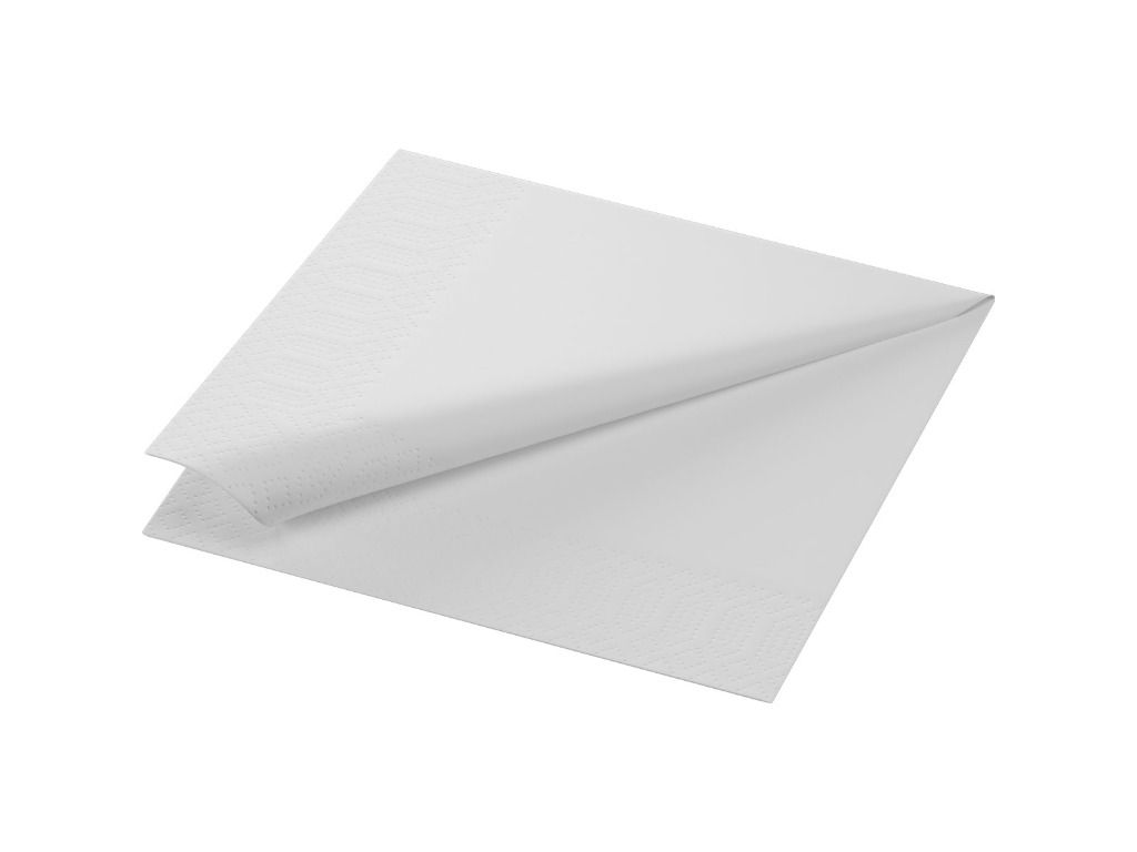 Servietter Duni 2-lags hvid, 1200 stk