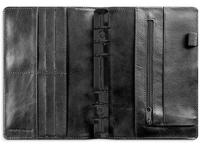 System PP ugekalender højformat sort skind 2026