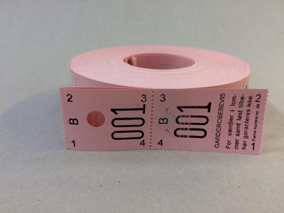 Garderobemærke 48 rosa 2-delt, 2x500