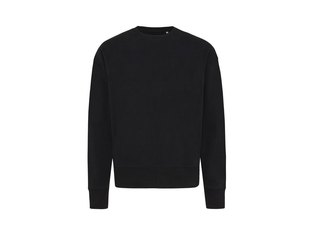 Iqoniq Kruger afslappet Crew neck i genanvendt bomuld, sort