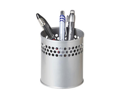 Penneholder Twin metal Sølv