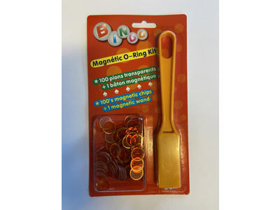 Magnet med 100 dækbrikker orangegul